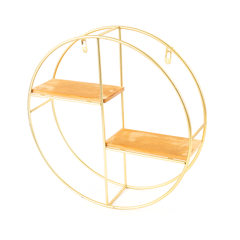 Gold Round Wall Shelf