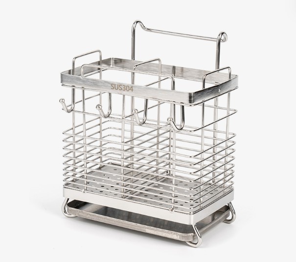 What are the advantages of 304 stainless steel cutlery holders compared to other materials?